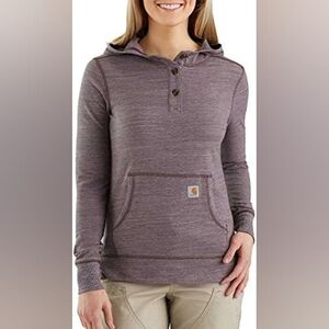 Carhartt Norwalk Hoodie Dark Sparrow space Dye Womens Size M